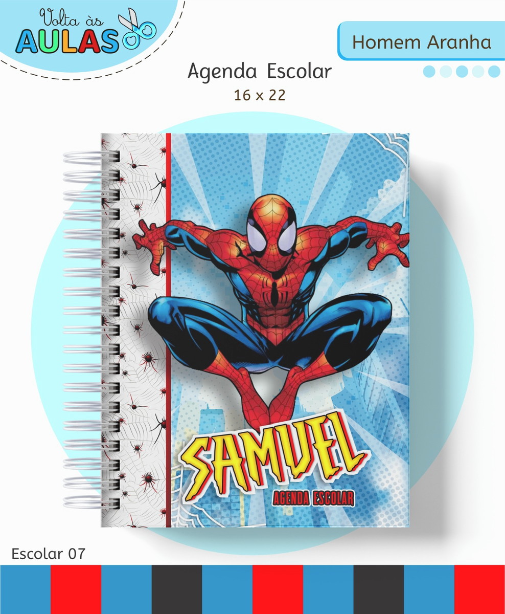 Kit Escolar Homem Aranha Digital Artes para Sublimação 2 Kit Escolar Homem Aranha Digital Artes para Sublimação - Imagem 2
