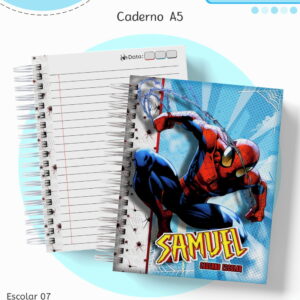 Kit Escolar Homem Aranha Digital Artes para Sublimação 12 kit escolar homem aranha arquivo digital