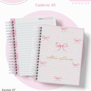 Kit Escolar Laços Digital para Imprimir e Personalizar 20 kit escolar lacos arquivo digital