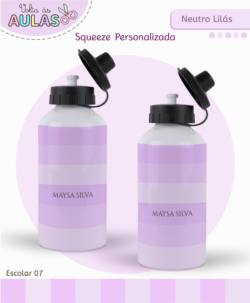 Kit Escolar Lilás Neutro Digital para Sublimação 5 Kit Escolar Lilás Neutro Digital para Sublimação - Imagem 5