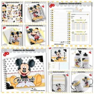 Kit Escolar Mickey Lindo 17 Kit Escolar Mickey Lindo