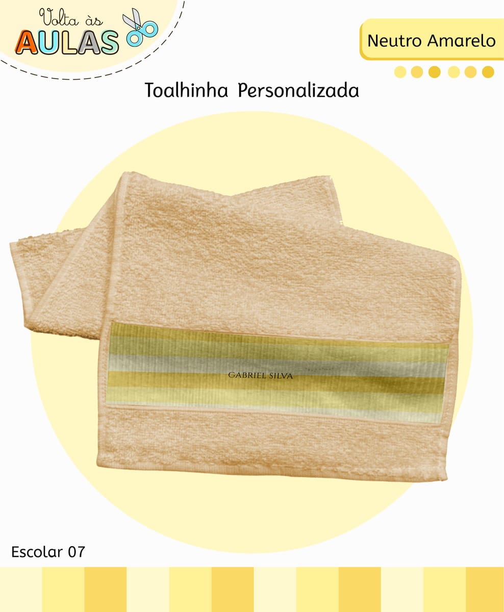 Kit Escolar Neutro Amarelo Digital para Personalizar 5 Kit Escolar Neutro Amarelo Digital para Personalizar - Imagem 5