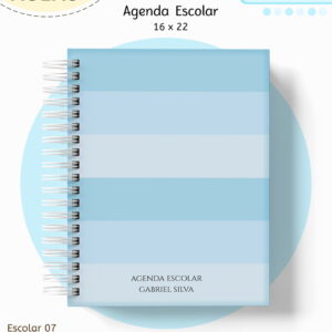 kit escolar neutro azul arquivo digital