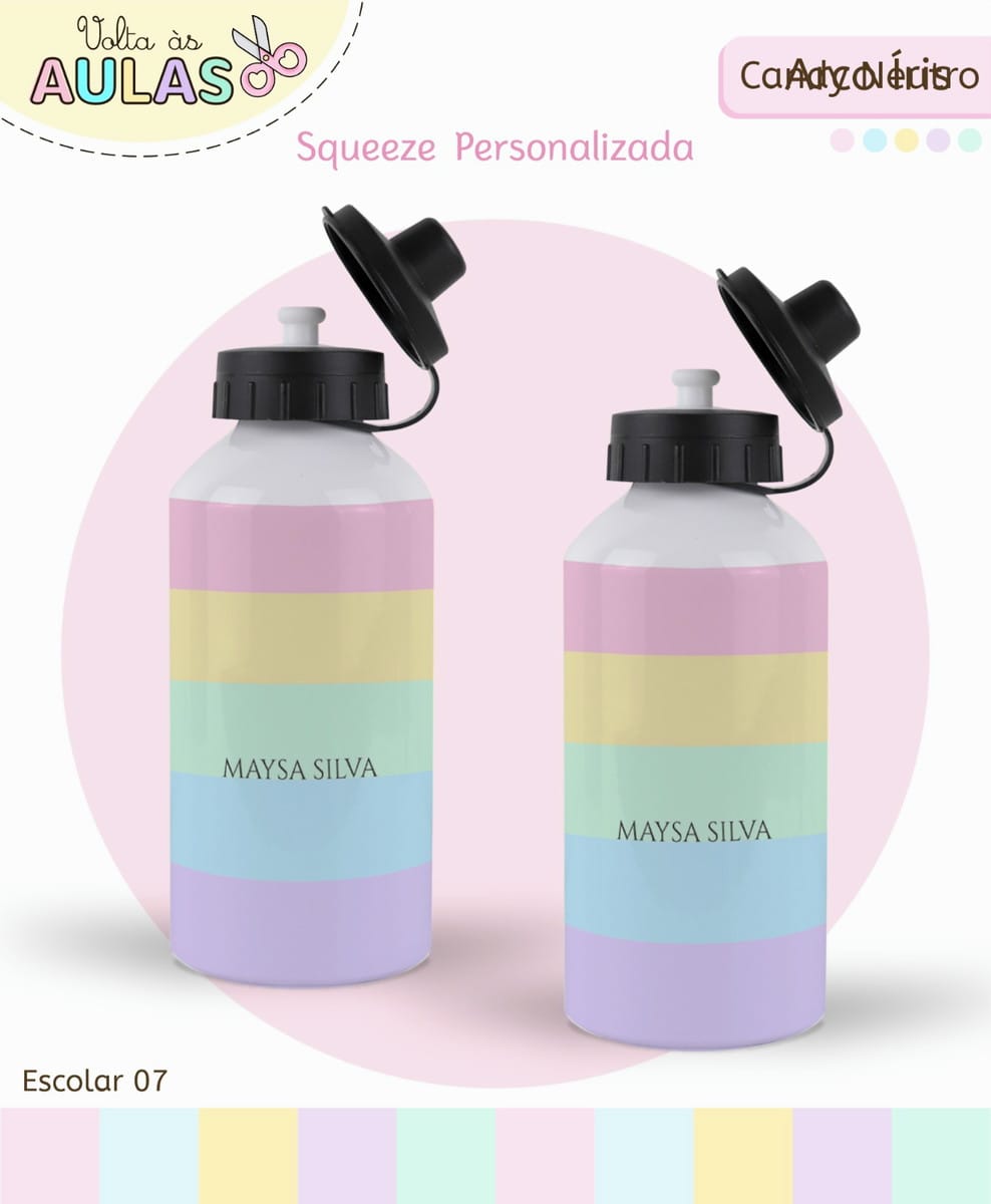 Kit Escolar Digital Candy Pastel para Personalizar Papelaria 5 Kit Escolar Digital Candy Pastel para Personalizar Papelaria - Imagem 5