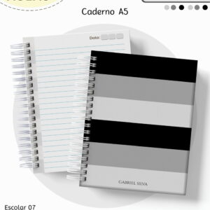 Kit Escolar Digital Cinza Preto para Sublimação 17 kit escolar neutro cinza preto arquivo digital