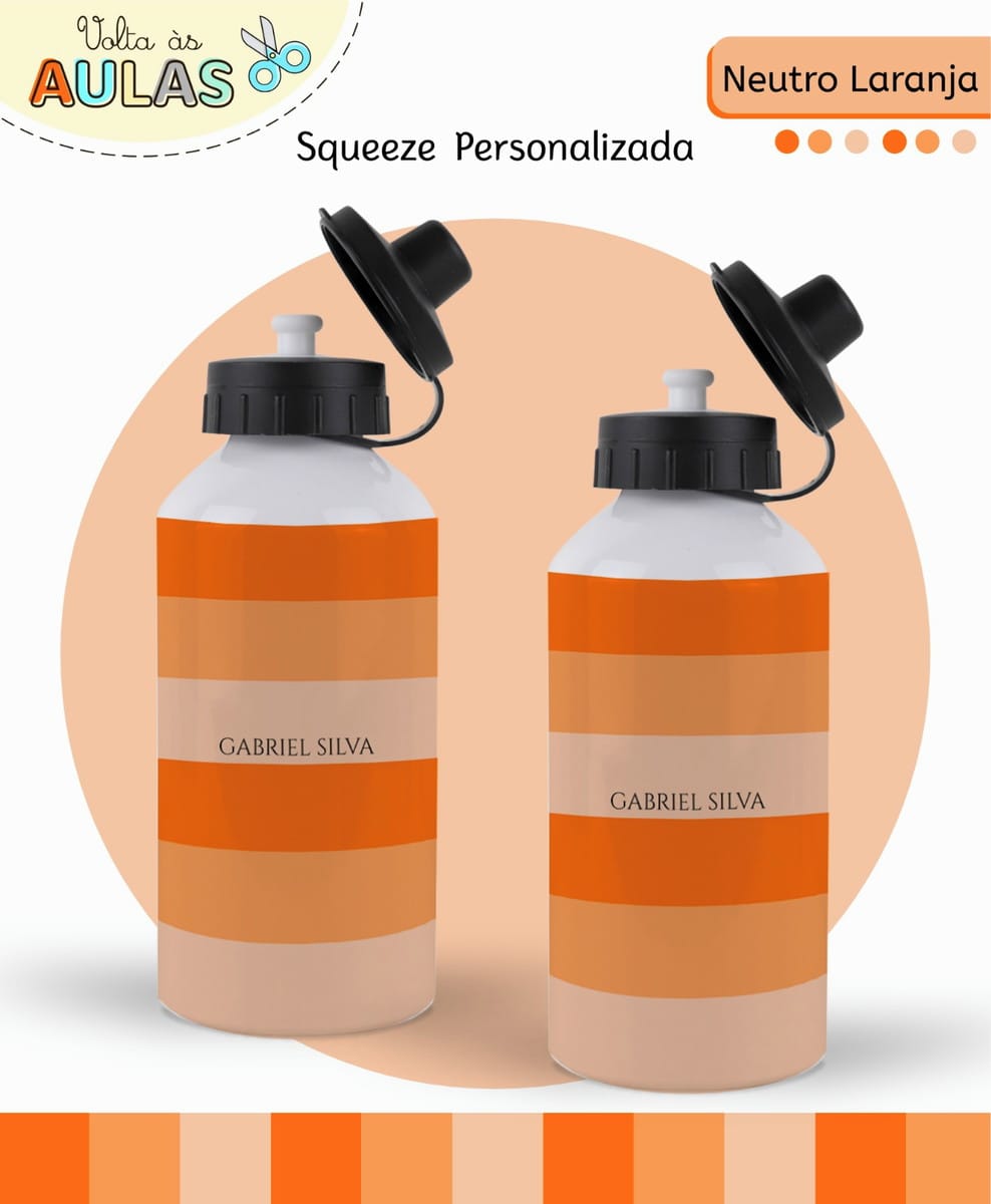 Kit Escolar Neutro Laranja Digital para Personalizar 4 Kit Escolar Neutro Laranja Digital para Personalizar - Imagem 4