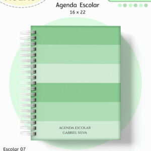 Kit Escolar Neutro Verde para Personalizar Cadernos e Agendas 9 kit escolar neutro verde arquivo digital