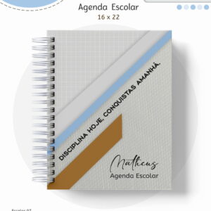 Kit Escolar Pastel Masculino Digital para Personalizar