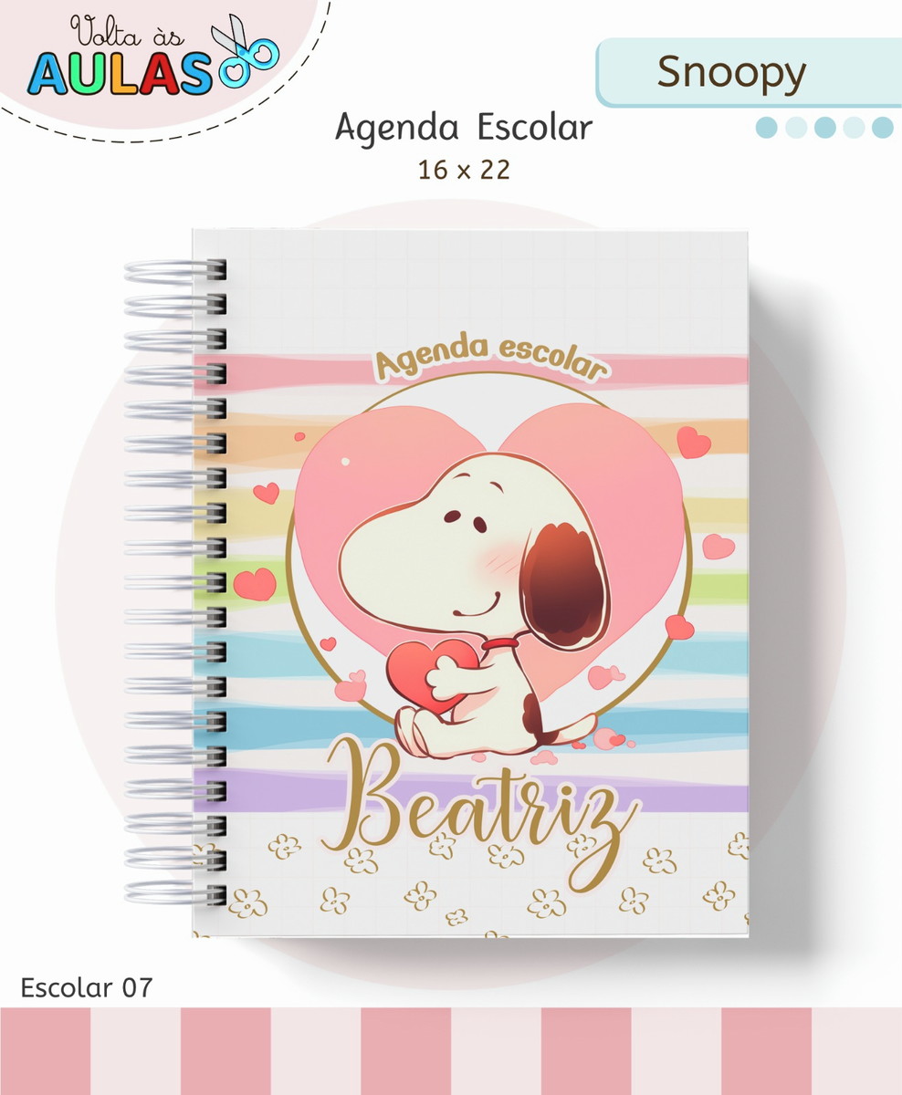 Kit Escolar Snoopy Digital para Sublimação e Papelaria 1 Kit Escolar Snoopy Digital para Sublimação e Papelaria