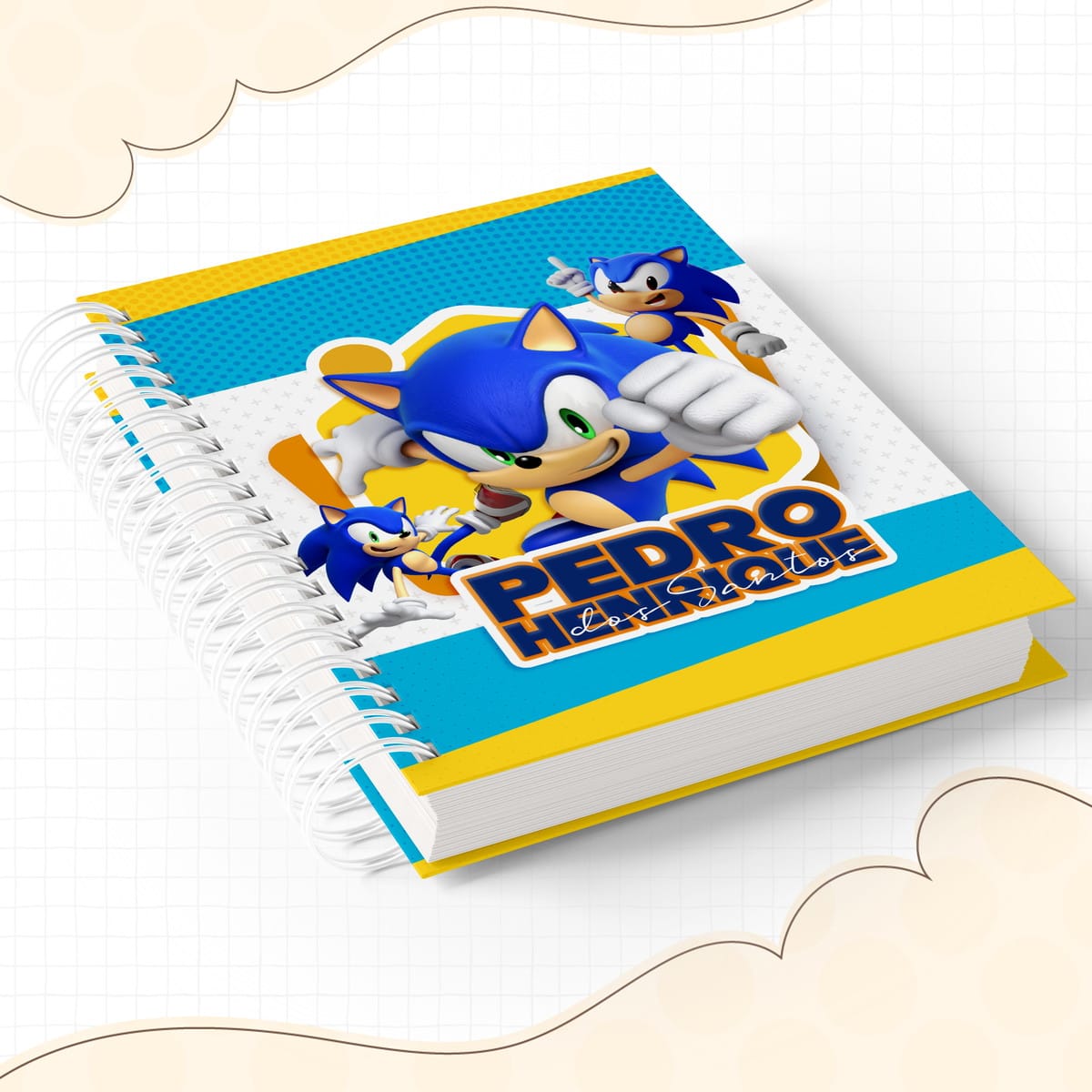 Kit Escolar Sonic Digital para Personalizar 2 Kit Escolar Sonic Digital para Personalizar
