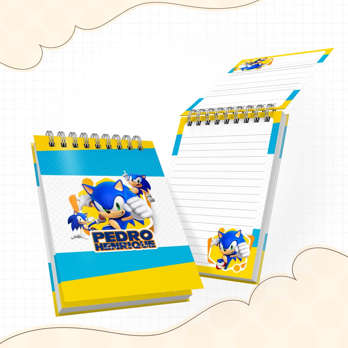 Kit Escolar Sonic Digital para Personalizar 3 Kit Escolar Sonic Digital para Personalizar