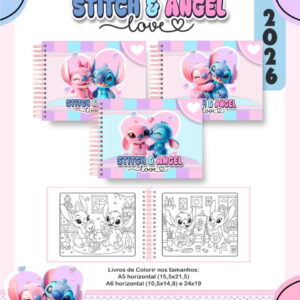 Kit Escolar Stitch e Angel Arquivo Digital Completo 10 kit escolar stitch e angel arquivo digital 6