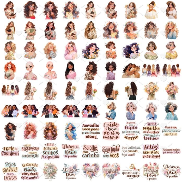 Kit Especial Mulheres 2024 130 Ilustracoes Mimos Exclusivos 2