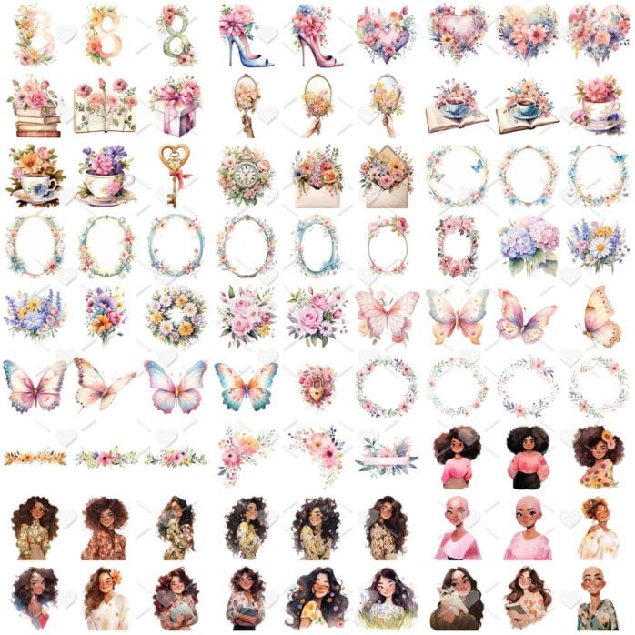 Kit Especial Mulheres 2024 130 Ilustracoes Mimos Exclusivos 3