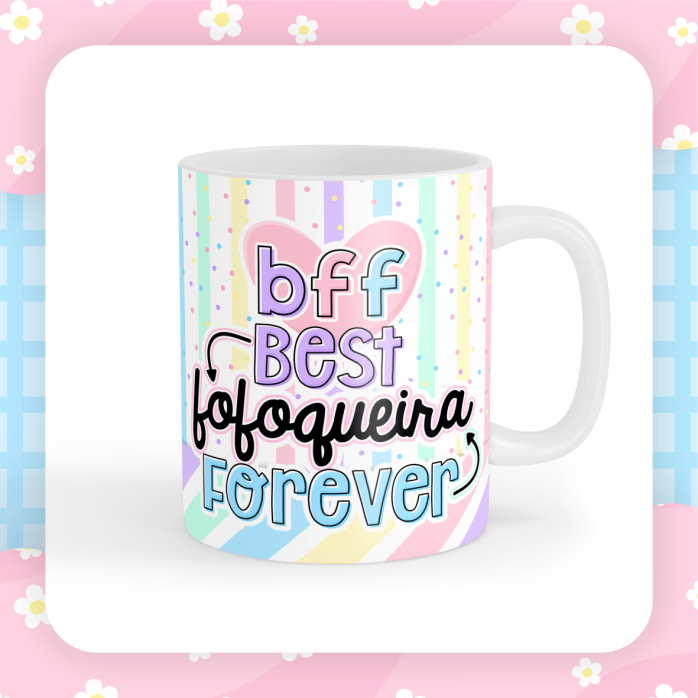 Kit Estampas Caneca Dia do Amigo Frases Fofas de Amizade