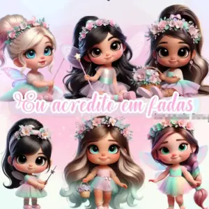 Kit Fadas Magicas PNG Criativo para Artesanato e Scrapbooking 20 Kit Fadas Magicas PNG Criativo para Artesanato e Scrapbooking