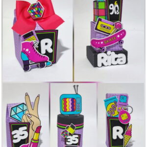 Kit Festa Anos 90 Digital para Imprimir e Recortar 13 kit festa anos 90 arquivo digital studio e pdf
