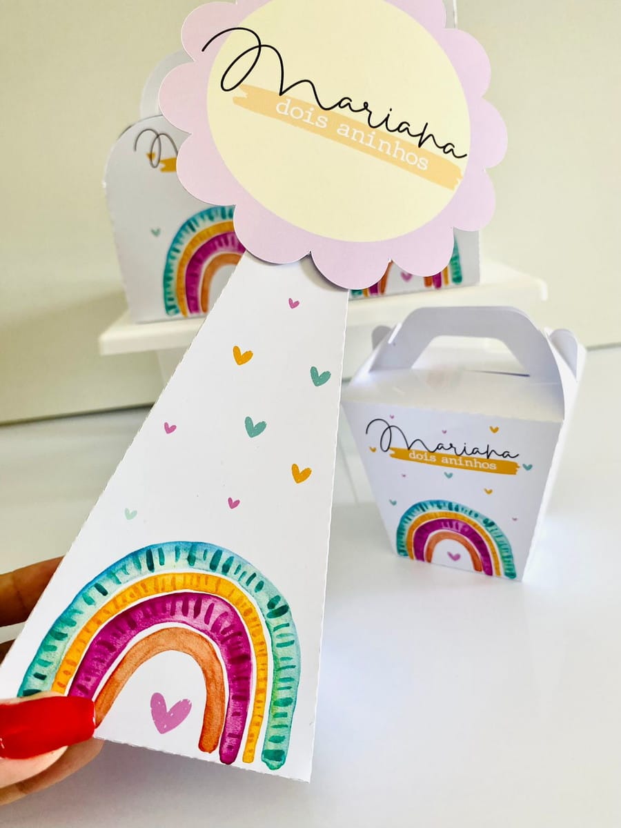 Kit Festa Arco-íris Digital com Arquivo Studio e PDF 2 Kit Festa Arco-íris Digital com Arquivo Studio e PDF - Imagem 2