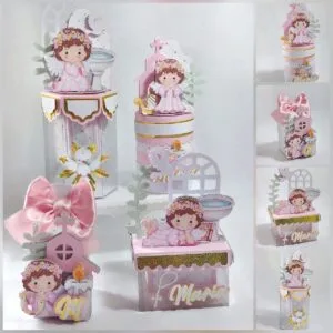 Kit Festa Batizado Menina Luxo - Studio e pdf 20 Kit Festa Batizado Menina Luxo - Studio e pdf