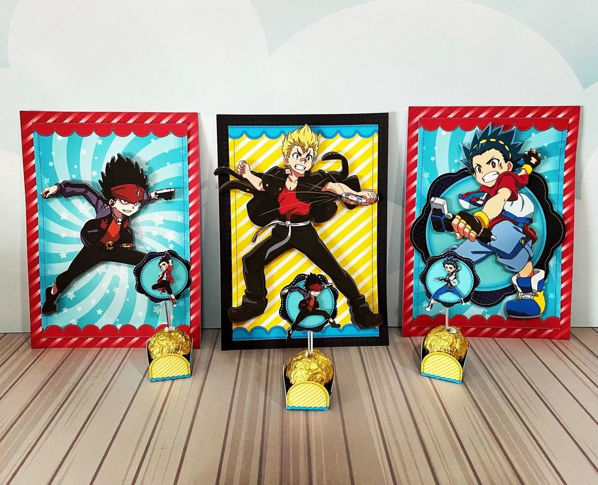 Kit Festa Beyblade- Arquivo Digital 3 Kit Festa Beyblade- Arquivo Digital