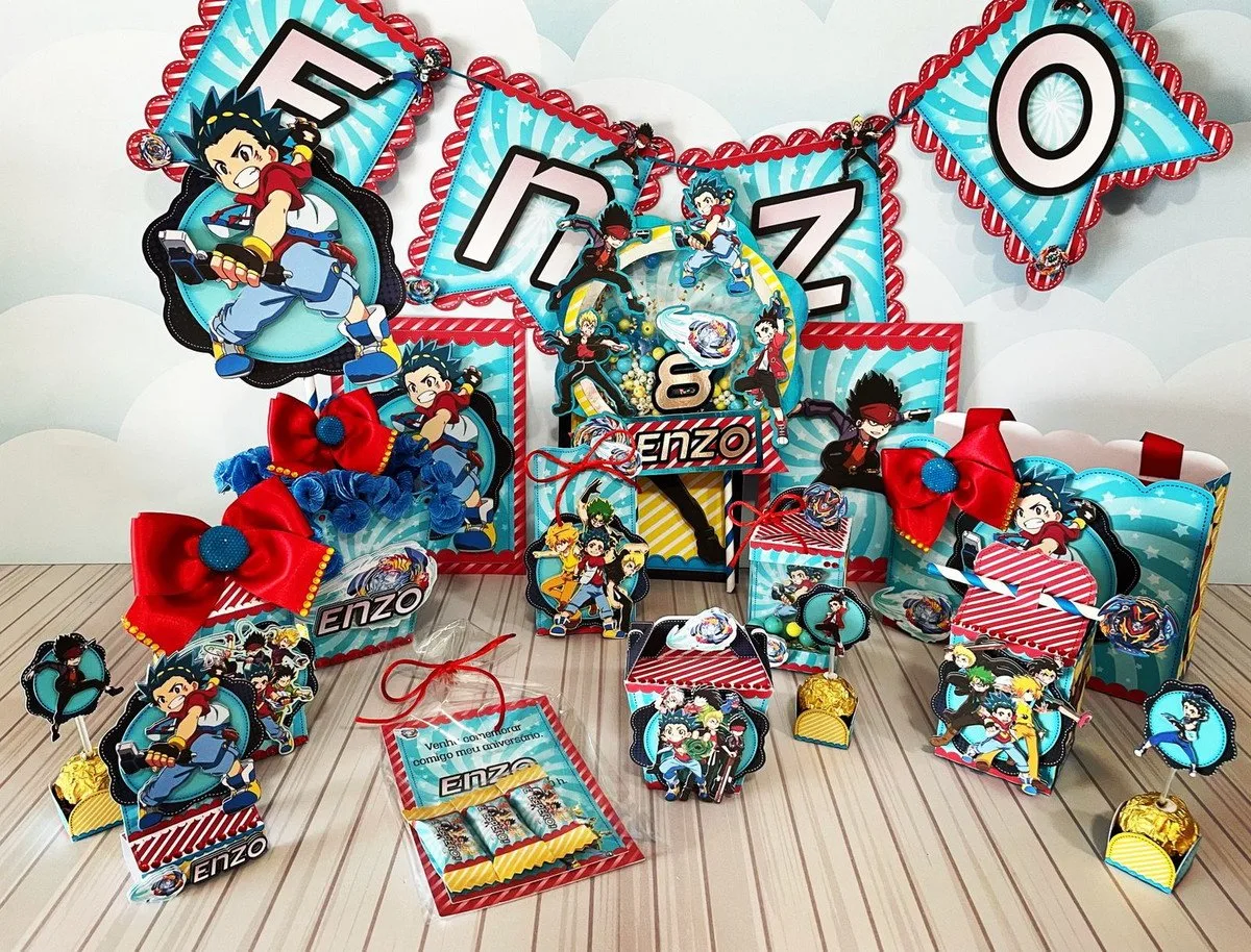 Kit Festa Beyblade- Arquivo Digital 1 Kit Festa Beyblade- Arquivo Digital