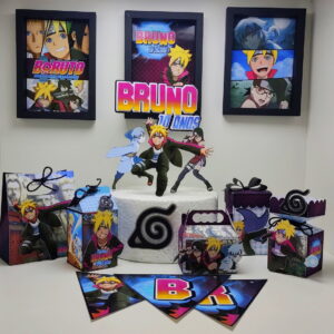Kit Festa Boruto Digital Editável para Baixar