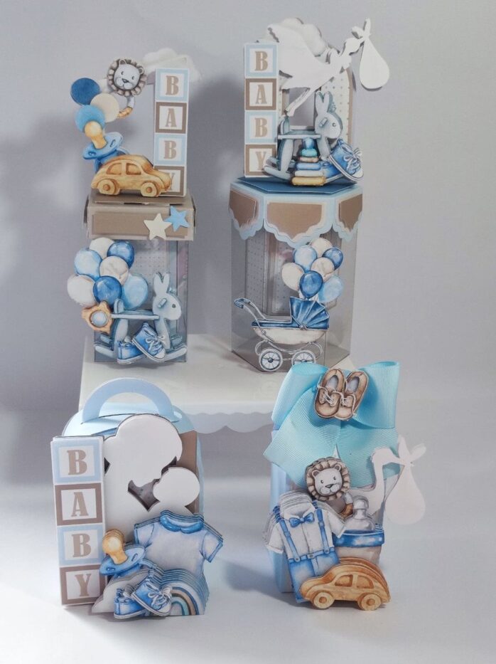 Kit Festa Chá de Bebê Menino Luxo - Studio e pdf