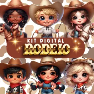 Kit Festa Cowboy PNG Rodeio Vaquero Completo