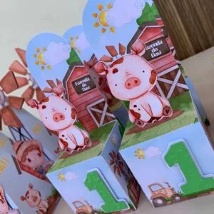 Kit Festa Fazendinha Aquarela Menino 10 Kit Festa Fazendinha Aquarela Menino