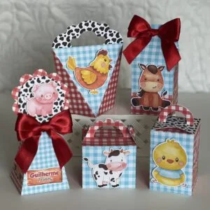 Kit Festa Fazendinha Vermelho Aquarela - Arquivo Digital 22 Kit Festa Fazendinha Vermelho Aquarela - Arquivo Digital