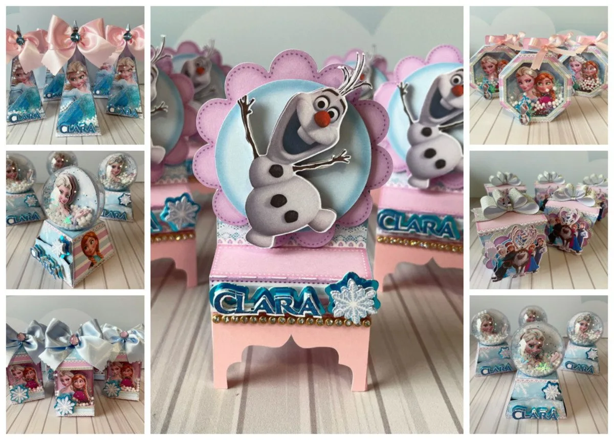 Kit Festa Frozen Rosa E Azul 1 Kit Festa Frozen Rosa E Azul