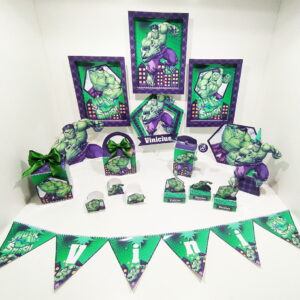 Kit Festa Hulk Digital para Imprimir e Montar