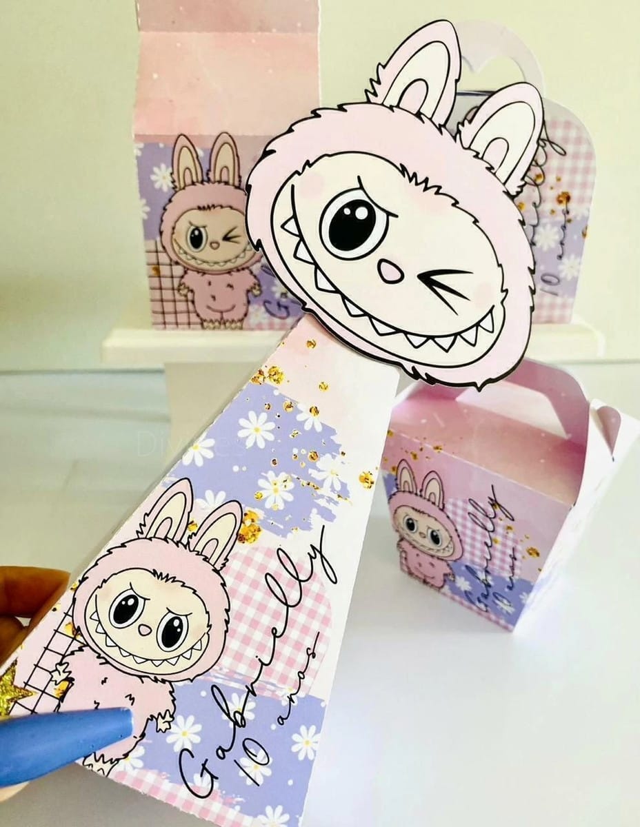 Kit Festa Labubu Digital com Studio e PDF 4 Kit Festa Labubu Digital com Studio e PDF - Imagem 4