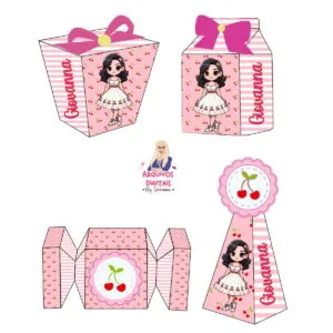 Kit Festa Menina Cerejinha - Studio e pdf 8 Kit Festa Menina Cerejinha - Studio e pdf