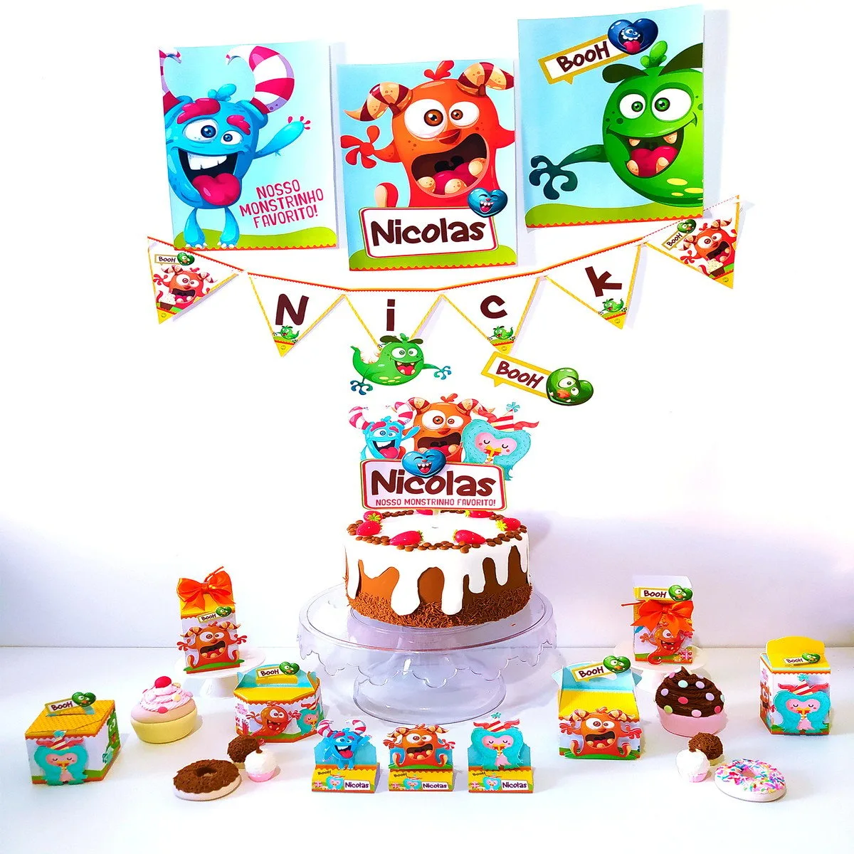 Kit Festa Monstrinhos lindo 1 Kit Festa Monstrinhos lindo