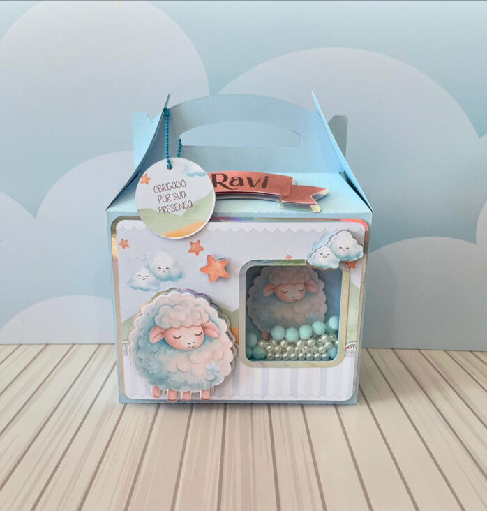 Kit Festa Ovelhinha Azul Luxo - Studio e pdf
