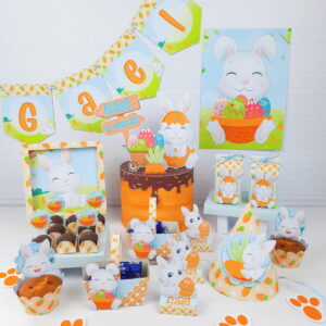 Kit Festa Páscoa Menino Só um Bolinho Arquivo Digital 48 Kit Festa Páscoa Menino Só um Bolinho Arquivo Digital