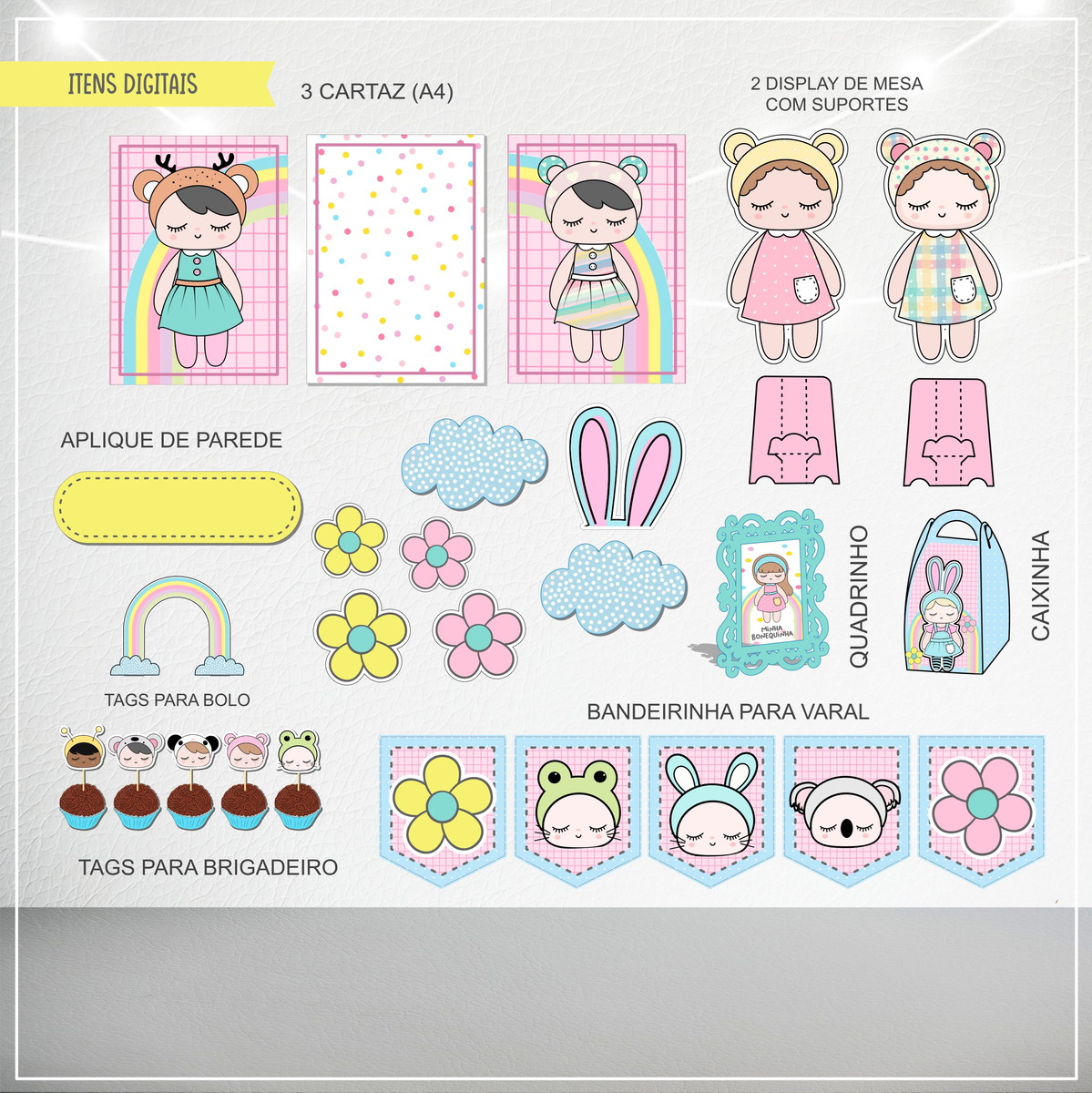 Kit Festa Só Um Bolinho Metoo Doll Digital em PDF e Studio 2 Kit Festa Só Um Bolinho Metoo Doll Digital em PDF e Studio - Imagem 2