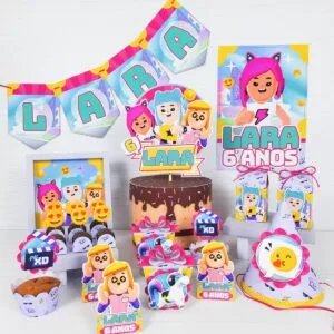 Kit Festa Só um bolinho PKXD Menina 12 Kit Festa Só um bolinho PKXD Menina