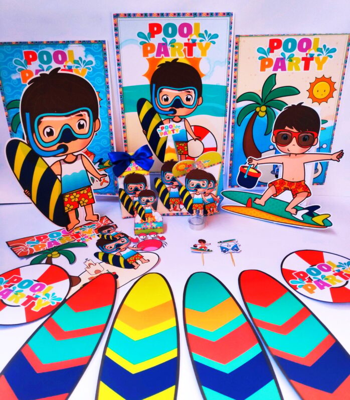 Kit Festa Só um bolinho Pool Party Menino