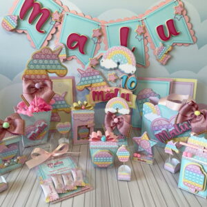 Kit Festa Só um Bolinho Pop It Candy Digital Menina