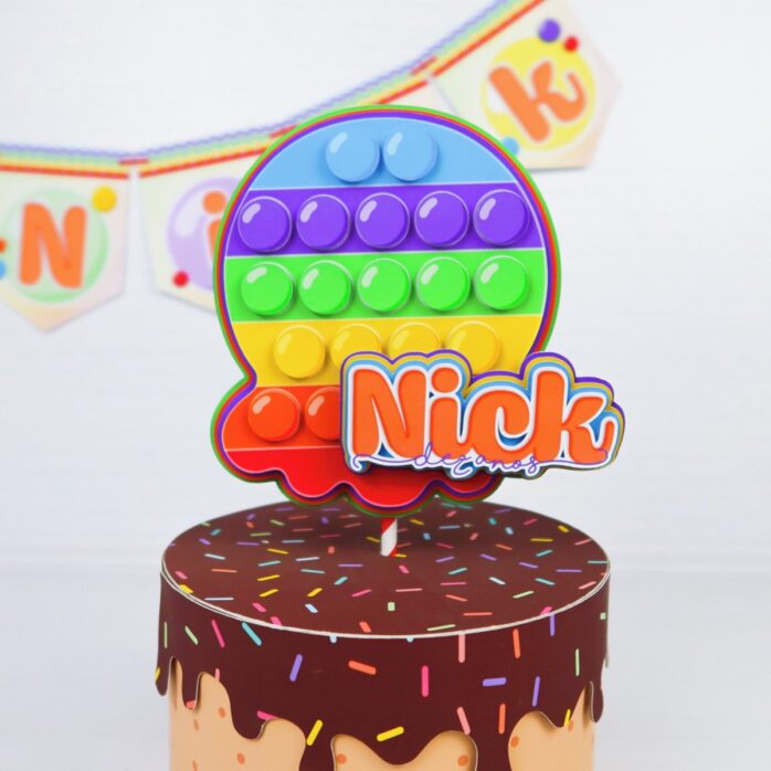 Kit Festa Só um bolinho Pop It Menino