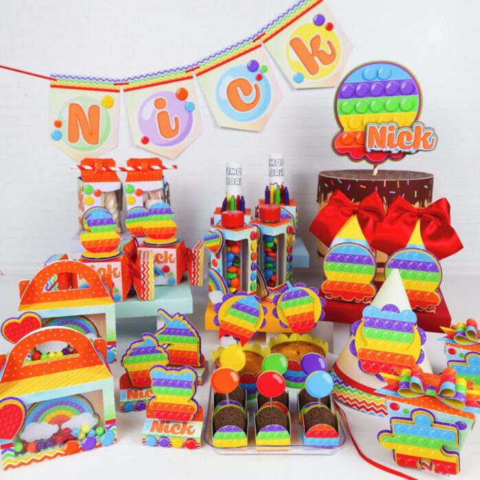 Kit Festa Só um bolinho Pop It Menino