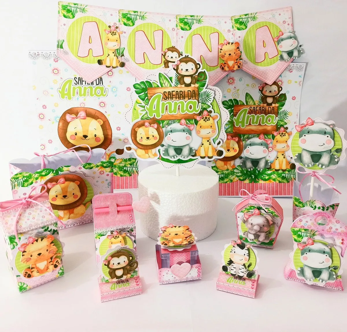 Kit Festa Só um bolinho Safari Menina -Arquivo Digital 1 Kit Festa Só um bolinho Safari Menina -Arquivo Digital