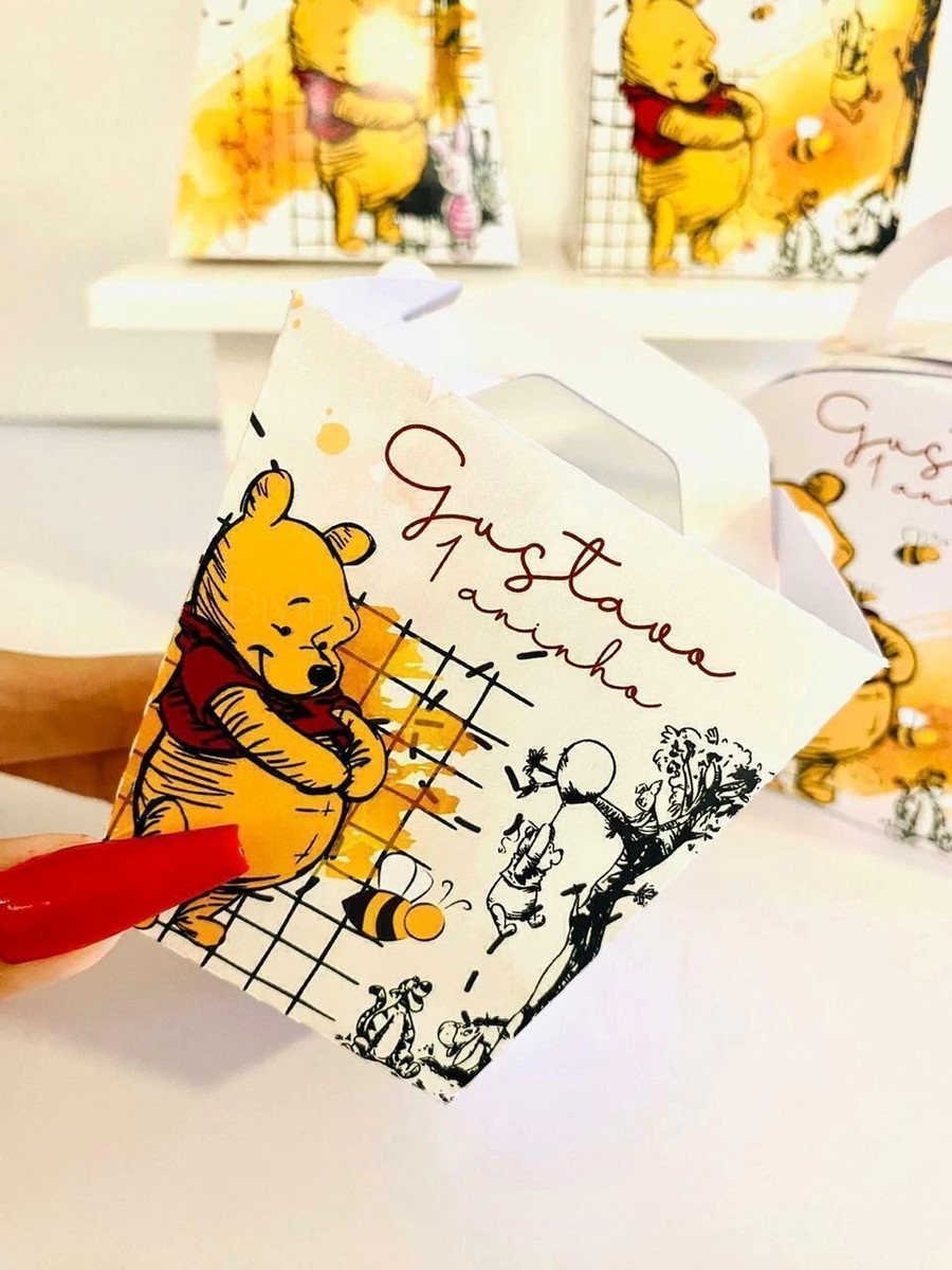 Kit Festa Ursinho Pooh com Artes Vintage para Imprimir 3 Kit Festa Ursinho Pooh com Artes Vintage para Imprimir - Imagem 3