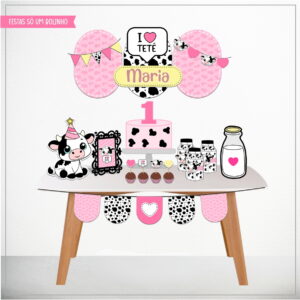 Kit Festa Vaquinha Menina Arquivo de Corte Studio e PDF 9 Kit Festa Vaquinha Menina Arquivo de Corte Studio e PDF