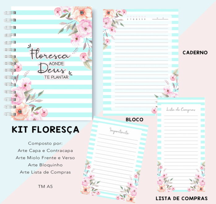 Kit Floresça Azul