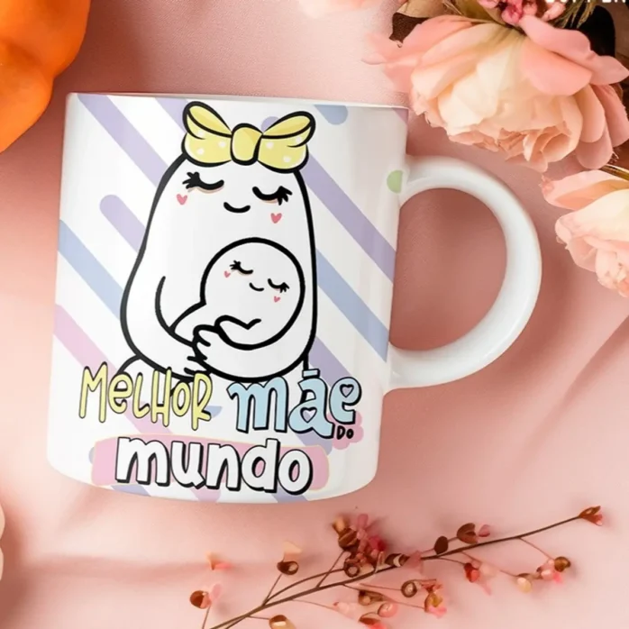 Kit Flork Super Mãe para Caneca – Arquivo Digital