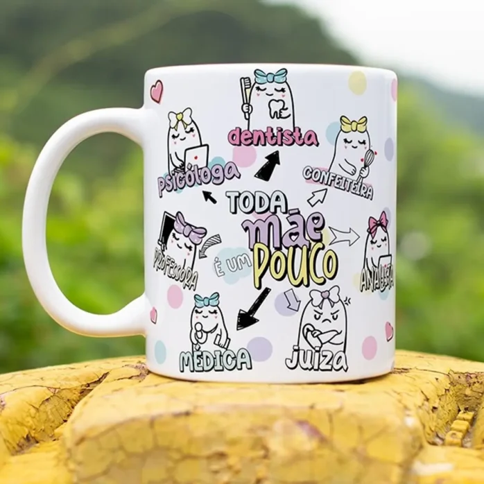 Kit Flork Super Mãe para Caneca – Arquivo Digital