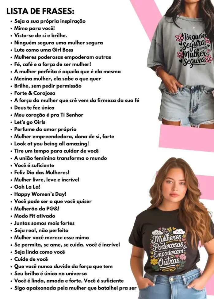 Kit Frases Empoderamento Feminino Png Dia Das Mulheres 23